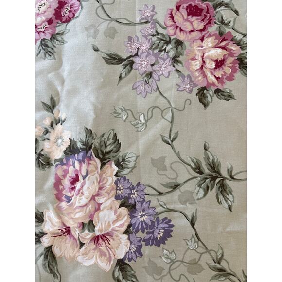 5th Avenue Designs Fabric 3x1.5 Yards of Green Pink Floral Home Decor Fabric - Picture 2 of 4